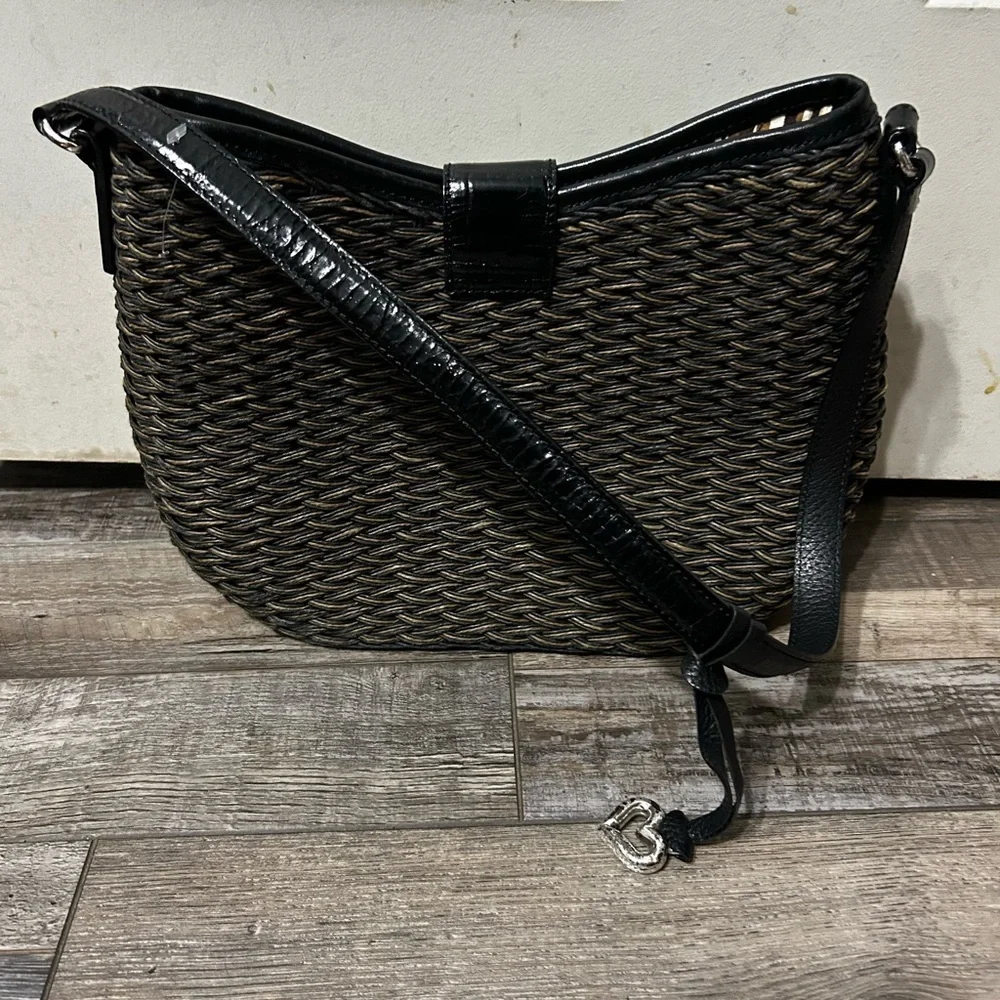 Brighton Black and Brown Woven Women's Bag shoulder purse